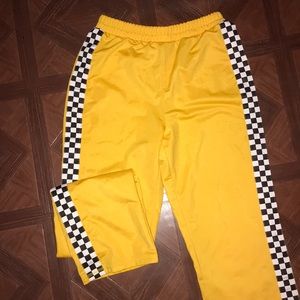 Yellow Checkered Sweatpants